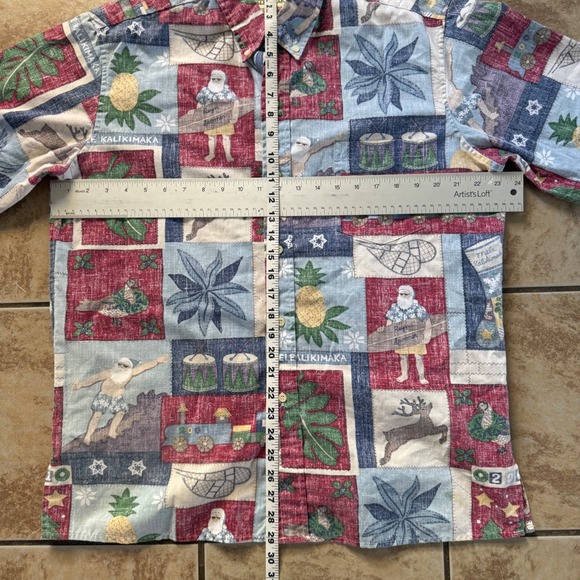 Reyn Spooner Christmas Mele Kalikimaka Short Sleeve Aloha Hawaiian Shirts Large - Picture 7 of 16